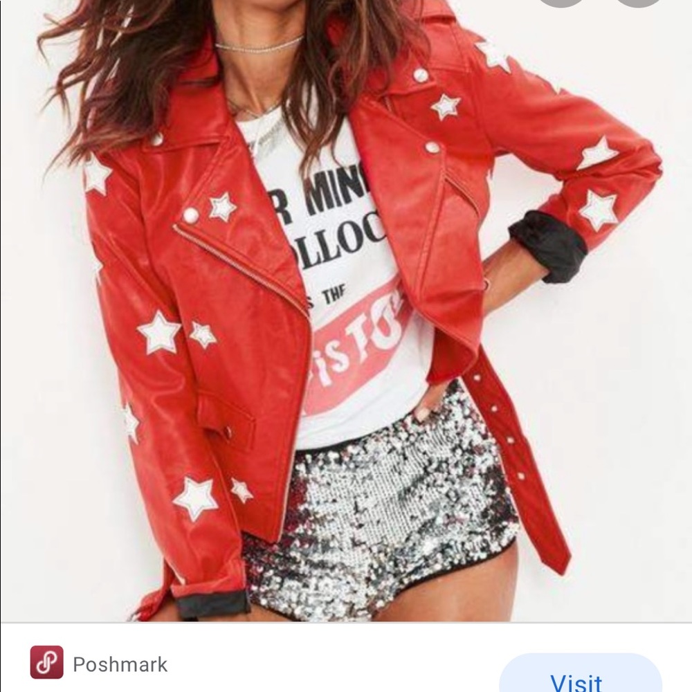Red leather Jacket